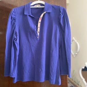 Burberry Brit 3/4 sleeve blue top XL